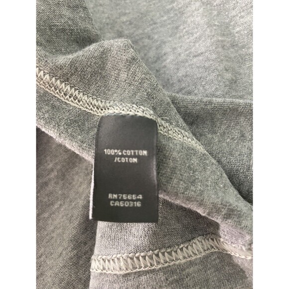 ABERCROMBIE & FITCH Long Sleeve TOP MENS sz L MUSCLE VGC Stitched Logo Gray Y2K - Picture 6 of 8